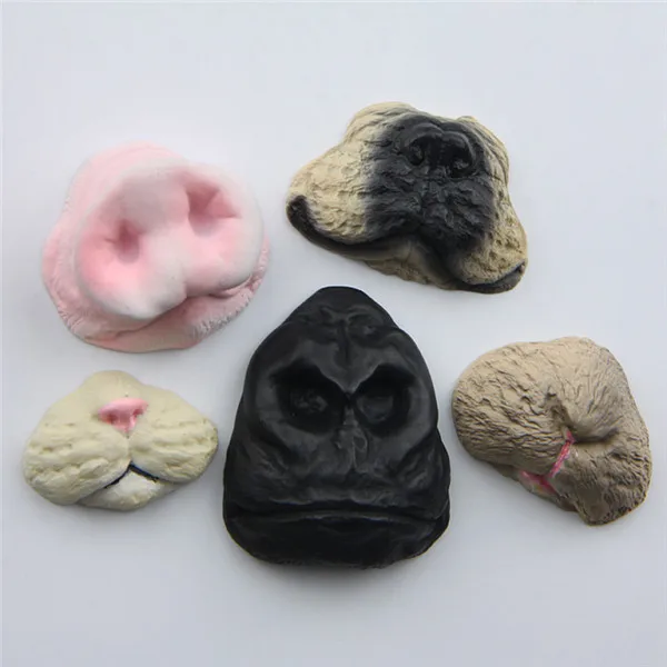 Cute Funny Pet Nose Rabbit Cat Pig Ape Bulldog Animal Fridge Magnet Figure toy - 3