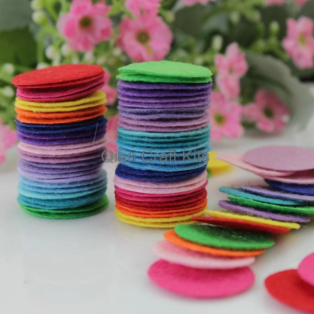 500pcs 35mm mix colors Felt Pack Felt Circles wholesale Handmade Material  DIY Accessories - AliExpress