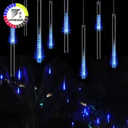 Coversage светодио дный светодиодный Метеоритный Сад Гирлянда Рождественская елка Luces Navidad 30 см рождественские декоративные огни Открытый