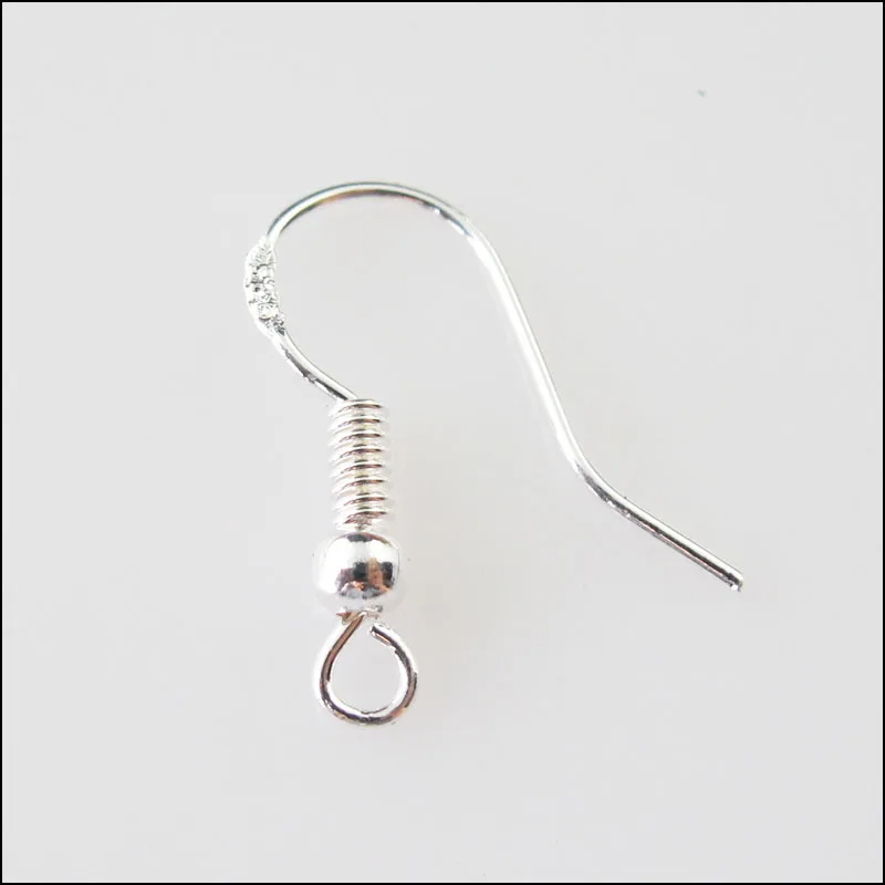 

New 100Pcs Sterling 925 Silver Earring Findings Hooks Jewelry 20mm