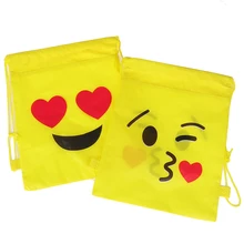 1 шт случайная выразительность Нетканая сумка на шнурке рюкзак детский школьный Декор Подарочные Сумки