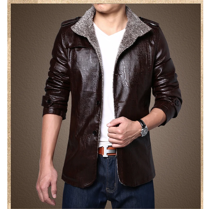 jaqueta de couro masculina extra grande