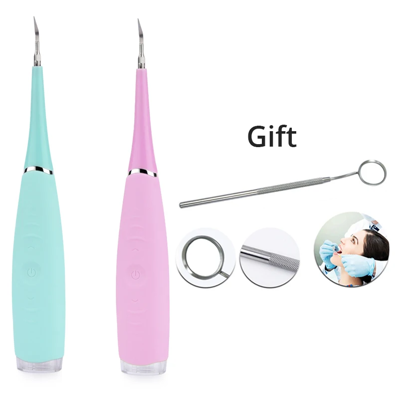 Teeth Whitening Home Use Electirc Tooth Stain Remover Tartar Teeth Stains Scaling USB Charging High Frequency Vibration