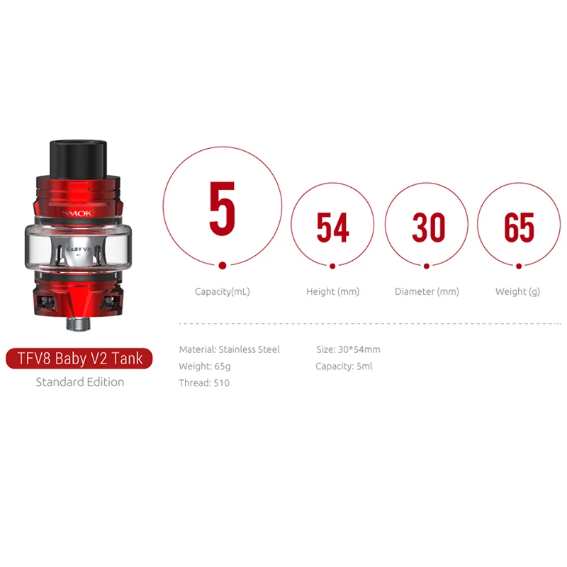 Оригинальный набор SMOK specias 230W Mod с аккумулятором 18650 5 мл вейп комплект TFV8 Baby V2 Tank