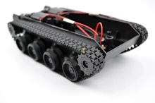 DIY 55 Light Shock Absorption Plastic Tank Chassis with Rubber Crawler Belt Tracked Vehicle full rc metal tank car chassis all metal structure crawler big size load large obstacle surmounting tank chassis tracked vehicle