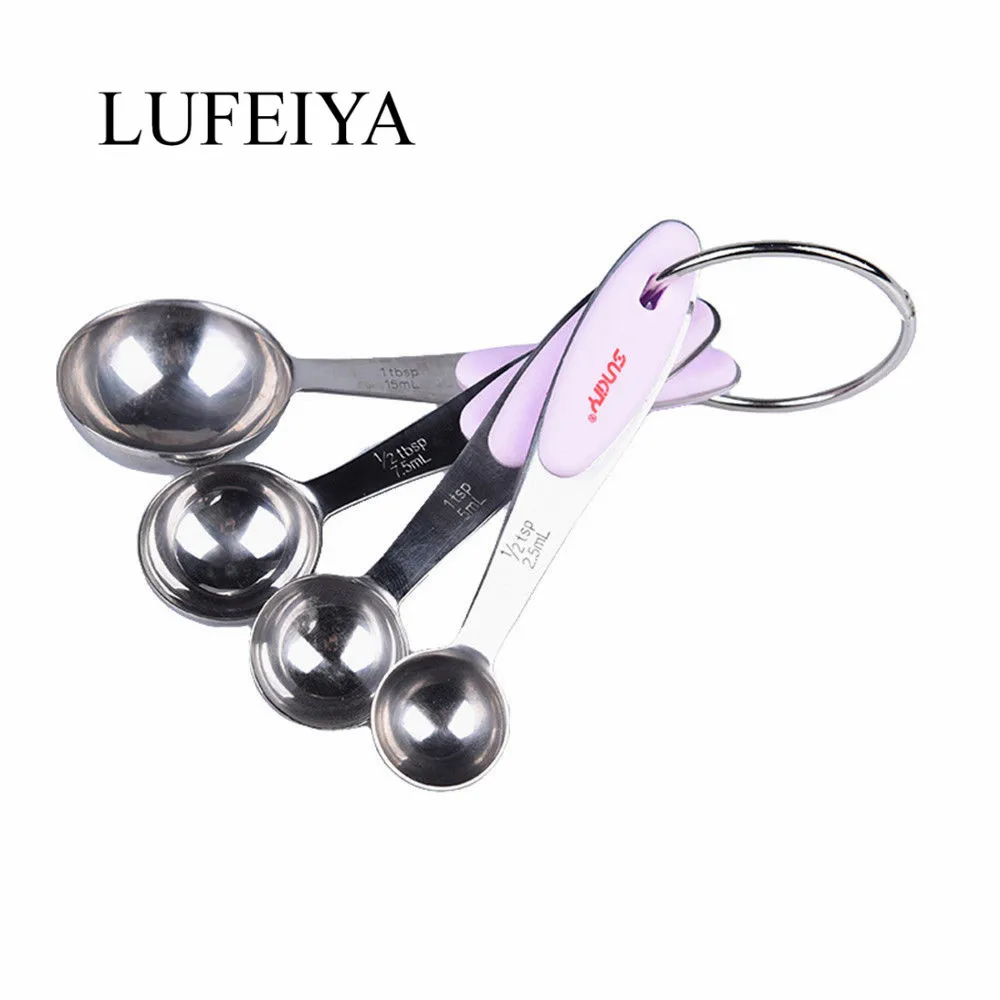 

Measuring Baking Spoons Cups 4PCS Stainless Steel Tablespoon Tool Set Teaspoons