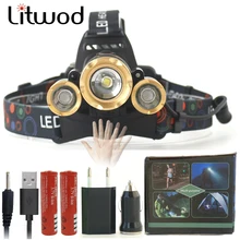 Z40 ИК датчик светодиодный налобный фонарь вспышка светильник фонарь масштабируемый 13000лм T6 Перезаряжаемый налобный светильник для рыбалки