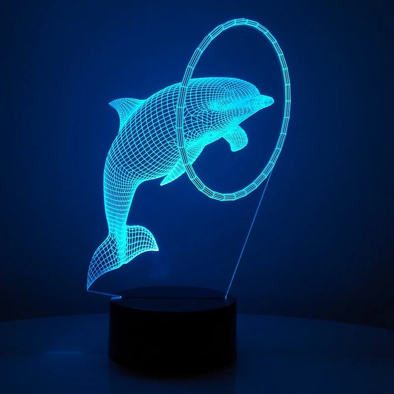 dolphin 3D night lamp 800