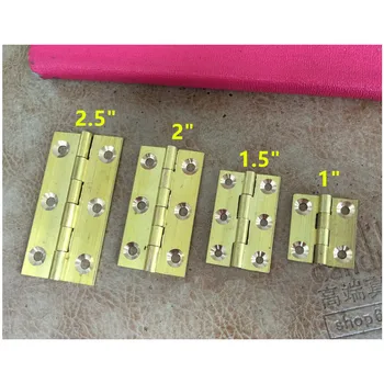 

Brass Hinge Decor Door Hinges Wooden Gift Jewelry Box Hinge Fittings for Furniture Hardware+Srcews,1PC