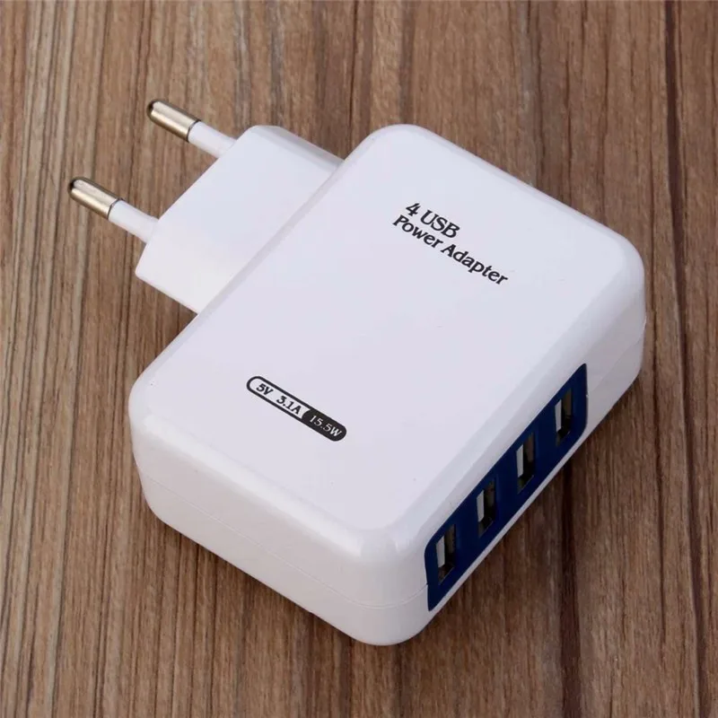 15,5 Вт 4 порта USB зарядное устройство настенный адаптер мобильный телефон зарядка для samsung для iPhone зарядное устройство s