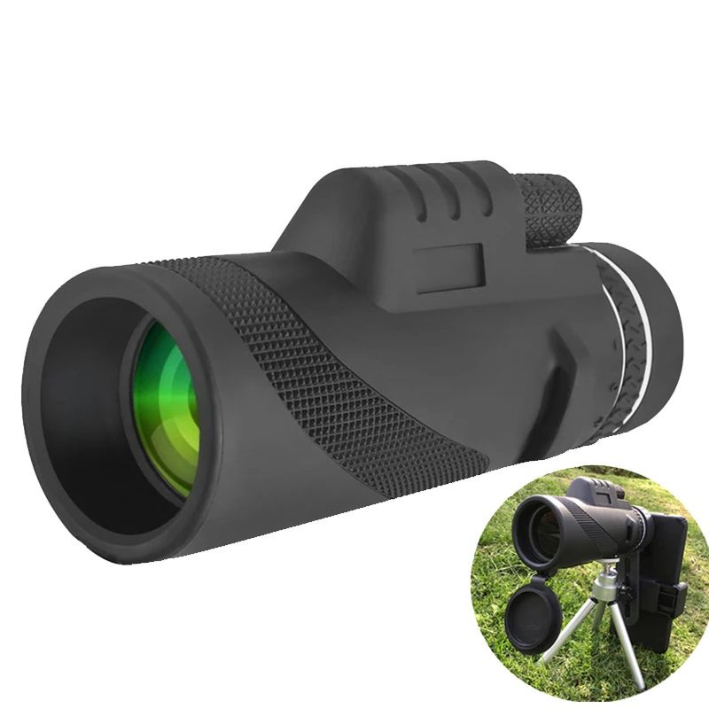 Monocular de Alta Potência à Prova Telescópio para Smartphone Portátil Telescópio Dwaterproof Água Visão Noturna Caminhadas Caça Viagem Zoom hd 40×60