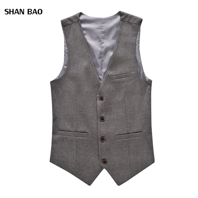 Hot Sale Mens Vests New Fashion Mens Business Casual Slim Solid Single Breasted Suit Vest High ...
