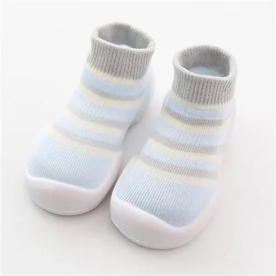BBX-014I Детские носки с резиновой подошвой, обувь для девочек, bebe, вязаные тапочки, Уокер, мягкая детская обувь унисекс, Нескользящие мягкие носки с кружевом - Цвет: BBX-014I