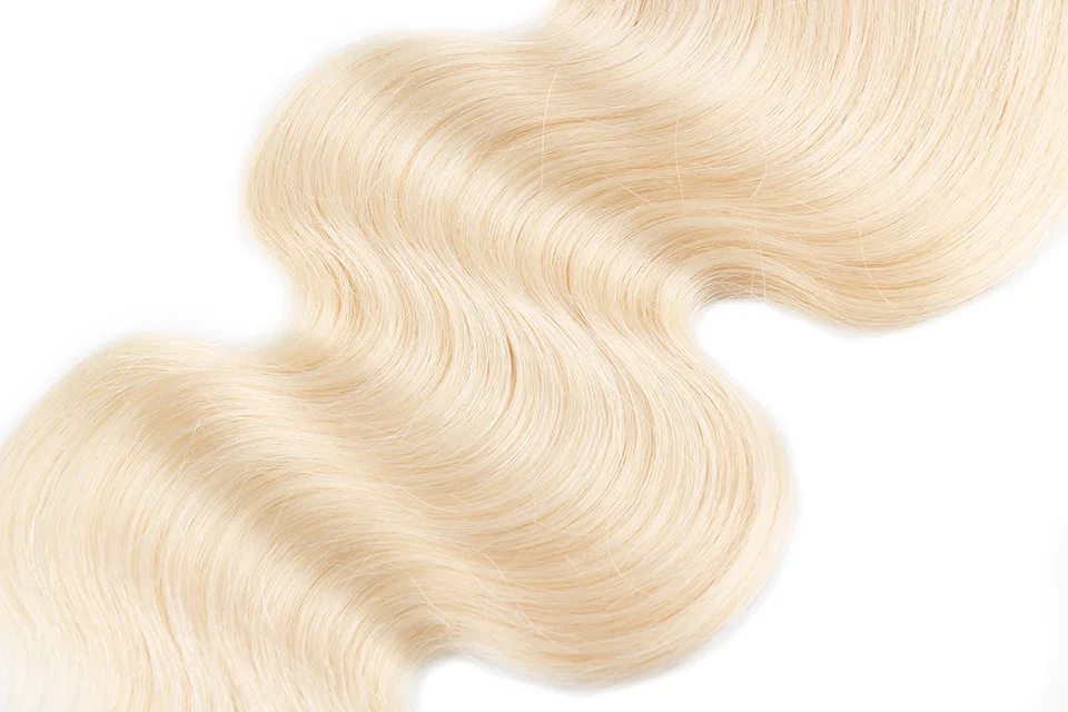 Yvonne бразильские волосы remy волнистые светлые пучки с закрытием 3 шт Цвет 613 человеческие волосы пучки с закрытием 4x4