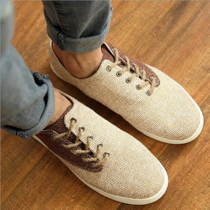 Men Casual Shoes 2016 New Arrival Men's Fashion Splicing Hemp Shoes