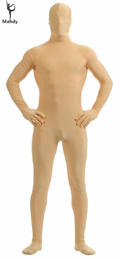 

LZCMsoft Lycra Nylon Mens Flesh Zentai Suit Bodysuit Spandex Full Body Suit Nude Skin Tight Suits Halloween Cosplay Costume