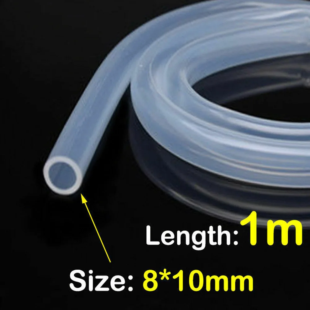 Гибкая 1 метр 2 3 4 5 6 7 8 10 мм из Диаметра Гибкая силиконовая труба пищевой прозрачный силиконовый резиновый шланг - Цвет: 8X10mm