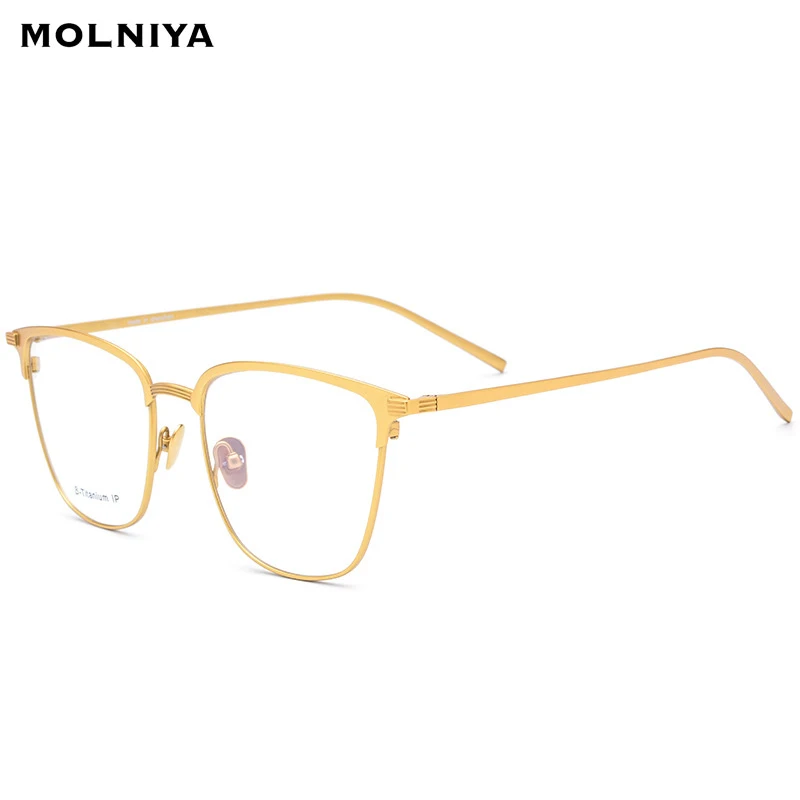 

Square B Pure Titanium Glasses Frame Women 2019 New Prescription Eyeglasses Myopia Optical Frames Men Vintage Oval Eyewear