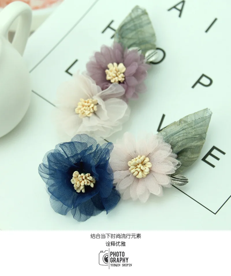 Корейские аксессуары Одежда для волос голова цветок женская заколка шиньон-хвост Луки клипсы модные свадебные женские модные ювелирные изделия для девочек