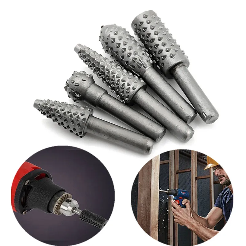 5pcs/set 10 Step Drill Bit Tool Set for Plastic Wood Wholesale Cutting Tools Woodworking  Accessories 1/4