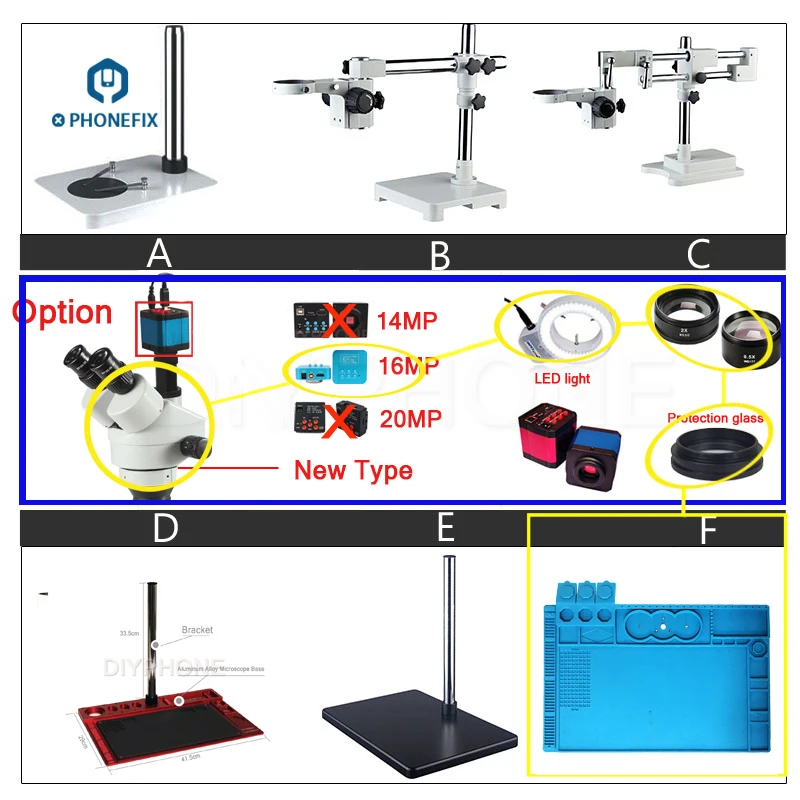 7-45X Тринокулярный Стерео микроскоп с 480 мм* 320 мм теплоизоляцией силиконовый коврик VGA HDMI камера светодиодный светильник ремонт телефона pcb