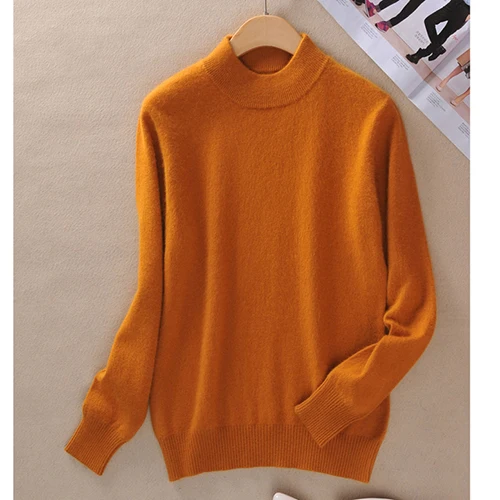 Кашемировый свитер женский джемпер женский зимний свитер для женщин вязаный теплый кашемировый свитер женский пуловер - Цвет: Ginger
