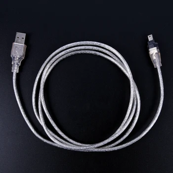 

1.2M 4FT USB 2.0 Male to 4 Pin Fire Wire IEEE 1394 Cable Lead Extension Adapter Converter High Speed Data Transfer Cable Silver