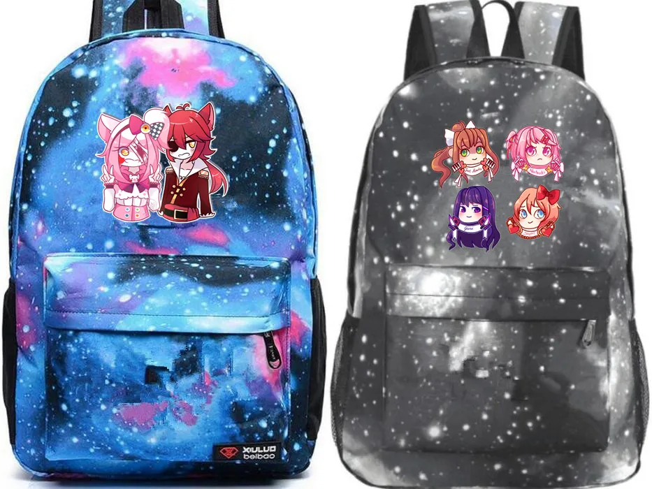 

Doki Doki Literature Club Canvas Mochila students Backpack Shoulder travelling bag School Bag for teenagers Laptop bagpack