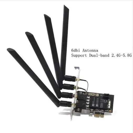 Cena 4 anteny 802.11ac + Bluetooth 4.0 Broadcom BCM94360CD bezprzewodowa karta wifi dla komputerów stacjonarnych z adapterem mini pci e na PCI E 1X