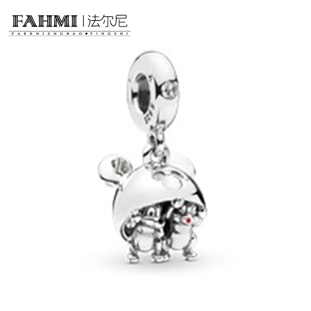

FAHMI 100% 925 Sterling Silver New 797992ENMX Brothers Love Hanging Charm Limited Edition Cute Squirrel Pendant Diy Bracelet