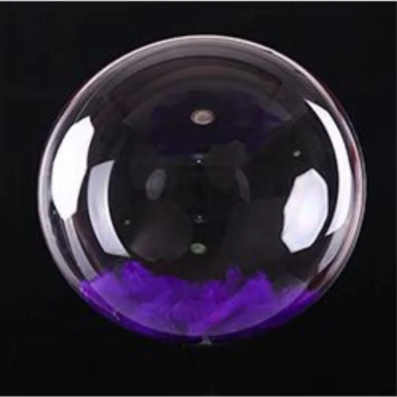 

Bobo ball 18inch round foil balloons feather transparent baloons decorations birthday party supplies holiday kids inflatable toy