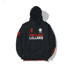 2019 Damian lillard 0 черные толстовки для мужчин и женщин свитшоты Топ Печатный джемпер с капюшоном свободный хип хоп для фанатов подарок 1225