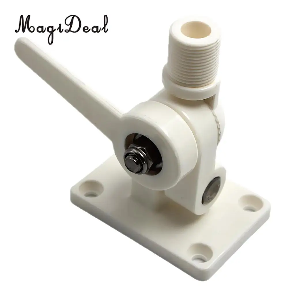 MagiDeal New Hot Marine Boat Adjustable Ratchet Bracket Antenna Deck Mount Base Nylon for Underwater Rowing Boat Replacement