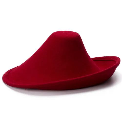Шерстяные войлочные шляпы-федоры, шапка-чародей, сделай сам, шляпа, база, Коктейльные, вечерние, свадебные, танцевальные, Hast Millinery, поставка A264 - Цвет: Red