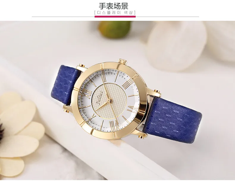 Юлий леди Для женщин часы Японии кварцевых часов тонкой Мода часы платье кожаный браслет Ретро Простой девушки подарок на день рождения