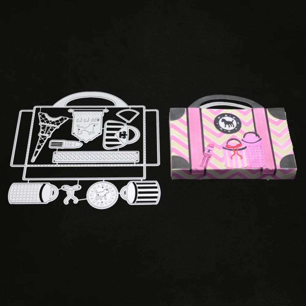 

Mini Girl Cosmetic Bag Metal Cutting Dies Stencils for DIY Fustelle Metalliche Per Scrapbooking Paper Cards Decorative Embossing
