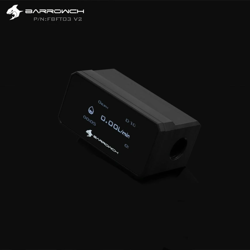 Skup Barrowch FBFT03 V2 cyfrowy wyświetlacz OLED mierniki przepływu wirnika wielokolorowy Panel ze stopu aluminium + korpus POM wykrywanie w czasie rzeczywistym