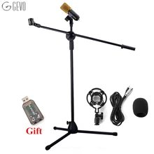 GEVO БМ-700 профессиональный конденсаторный Микрофон 3.5 мм разъем проводной Микрофон NB-107 микрофон стойка держатель для компьютера для Караоке для звукозаписывающий для студии радиовещания микрофон для компьютера