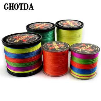 

Hot New 500m 4 Strands Braided Fishing Line 9 Colors Super PE Line Strong Strength 10 12 18 28 35 40 50 60 80 100 120LB