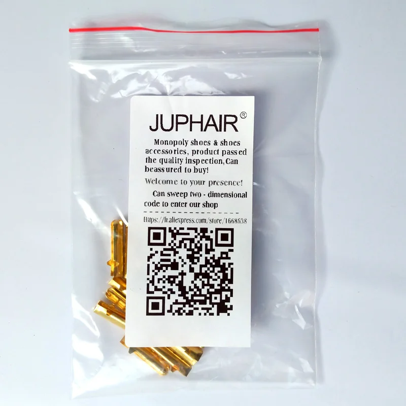 JUP 1 Bag /4 Pcs Metal Shoelaces Repair Tips Head Aglets Seamless DIY Replacement Sneakers Kits Silver Gold Black Flat Openning