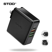 Зарядное устройство STOD PD USB 61 Вт 4 порта Тип C Быстрая зарядка 3,0 Быстрая зарядка для iPhone Xr Xs Max iPad Pro Macbook Samsung Galaxy S10 S9 Note 9 8 Huawei Matebook Mi 9столы ноутбук USB-C QC3.0 адаптер питания
