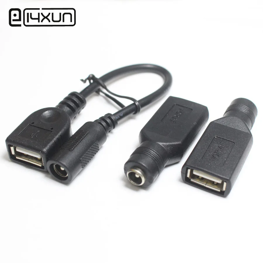 

1pcs 5.5*2.1mm female jack to USB 2.0 Female socket 5V DC Power Plugs Connector 5.5x2.1mm Charging Audio Adapter for Laptop PC