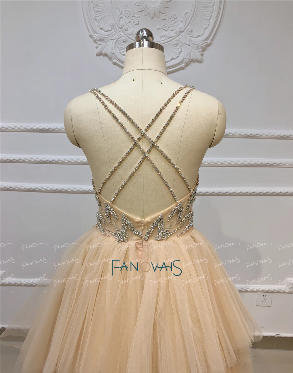 Роскошные Свадебные платья с длинным v-образным вырезом блестящее расшитое бисером свадебное платье из тюля бальное платье принцессы Vestido de Noiva WN24