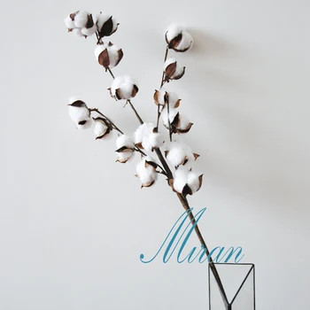 

Artifical Cotton 15 balls cotton branch, Origin factory sales , accept large order and do custom order for resales