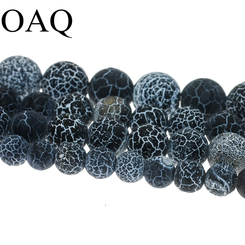 

4-14mm Black Onyx Beads Natural Stone Beads Carnelian Dull Polish Fire Dragon Polish Veins Beads For Jewelry Making Wholesale