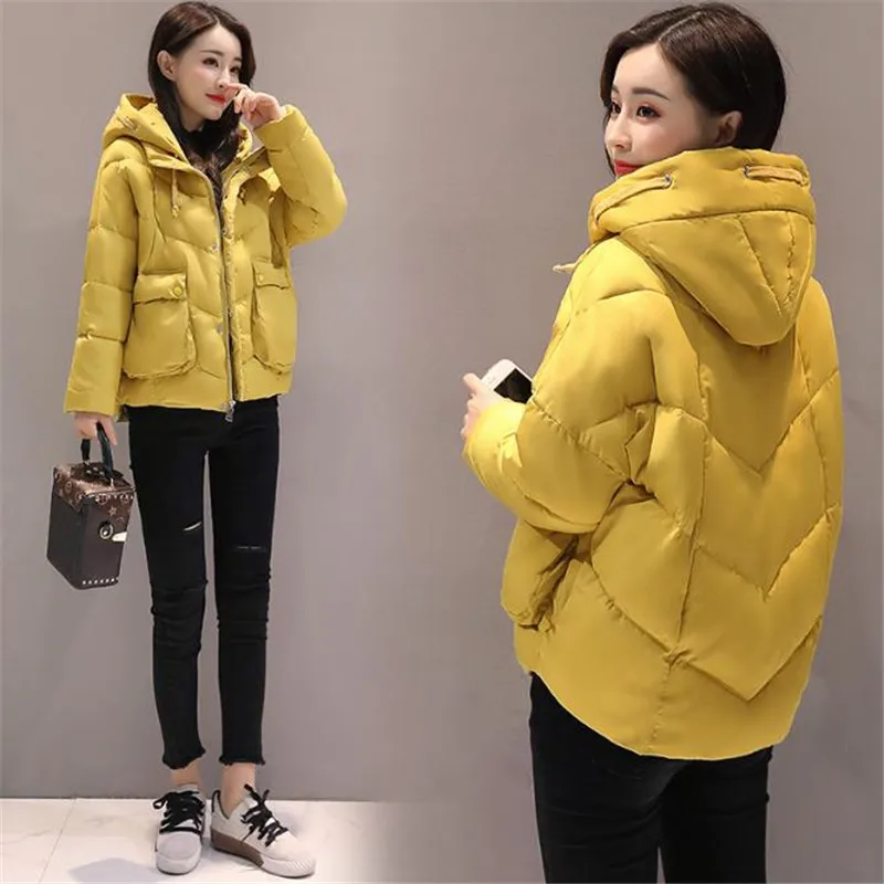 2018 High Quality Women Winter Jacket Fashion Girls Hooded Bread Parkas Female Casual Oversized Warm Wadded Coat Outwear