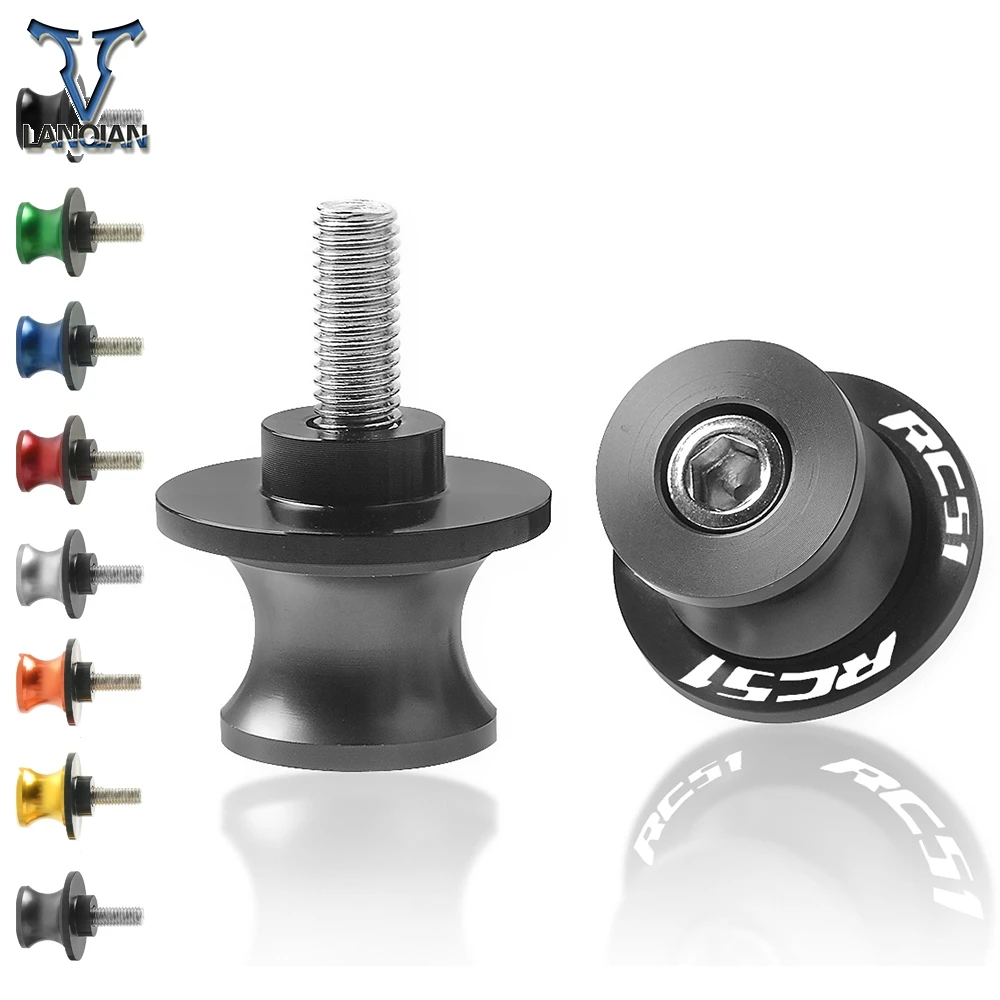 

Motorcycle 8MM Swingarm Sliders Spools Screw Stand Arm Drop Slider For Honda RC51 rvt1000r 2000 2001 2002 2003 2004 2005 2006
