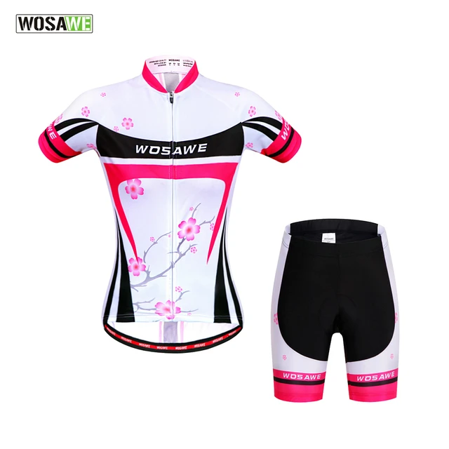 US $23.99 WOSAWE Pro Team Short Sleeve Cycling Jerseys Set Female Summer Bike Sports Clothing Cycle Bicycle C
