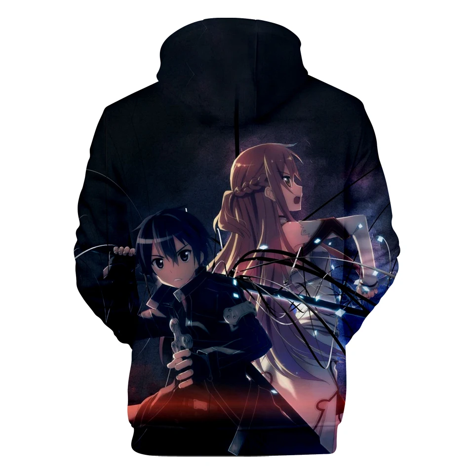 3-20 years hoodies Sword Art Online 3d printed hoodie men/boys SAO Game sweatshirt harajuku streetwear Jacket coat Kids clothes