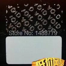 Прямая с фабрики, универсальный 200 шт./партия, 20*40 мм, матовая Серебряная пустая наклейка, гарантийная печать, этикетка, оставляющая слово «пустота», если удалена